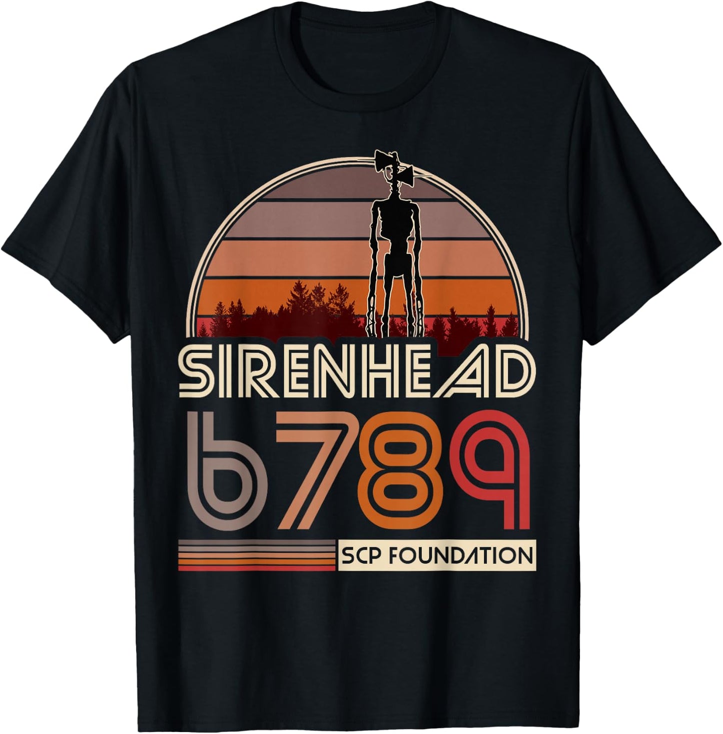 Sirenhead SCP-6789 SCP Foundation T-Shirt - T-Shirt | Black