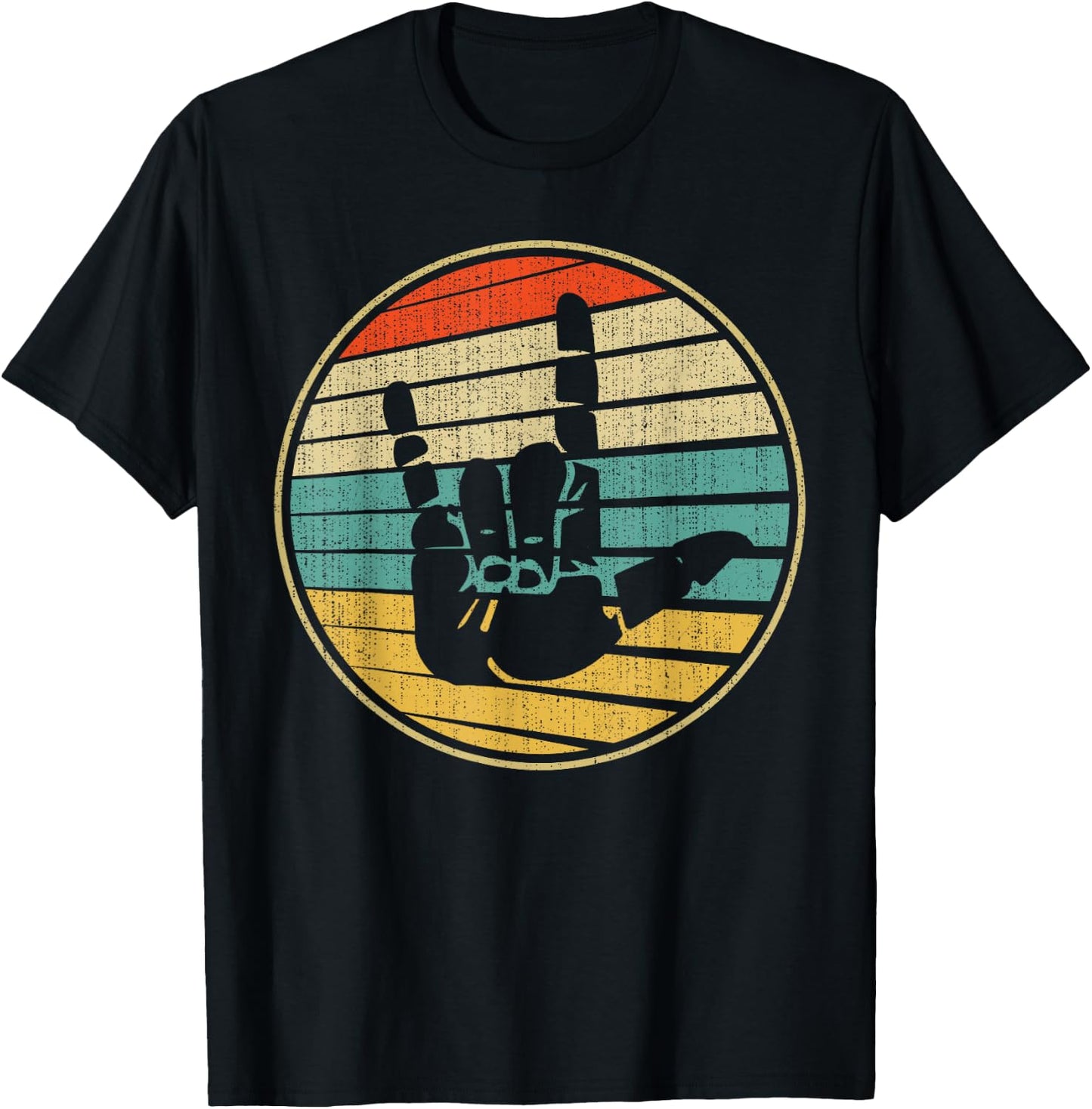 Vintage Retro 70s 80s Interpreter ASL I Love You Hand Sign T-Shirt - T-Shirt | Black