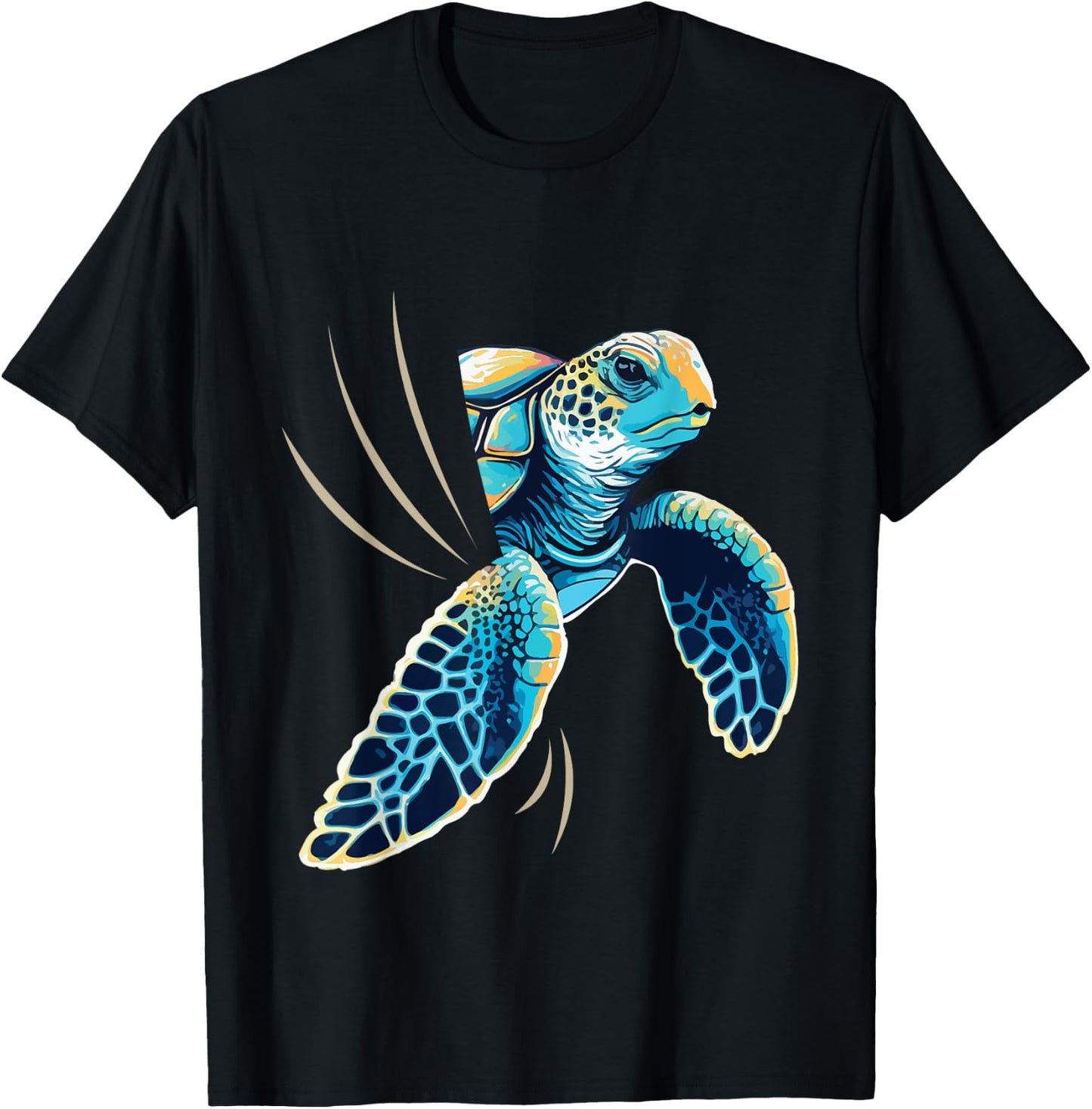 Sneaking Turtle - Zoologist Zookeeper Beach Ocean Sea Lover Men Women Kids T-Shirt - T-Shirt | Black