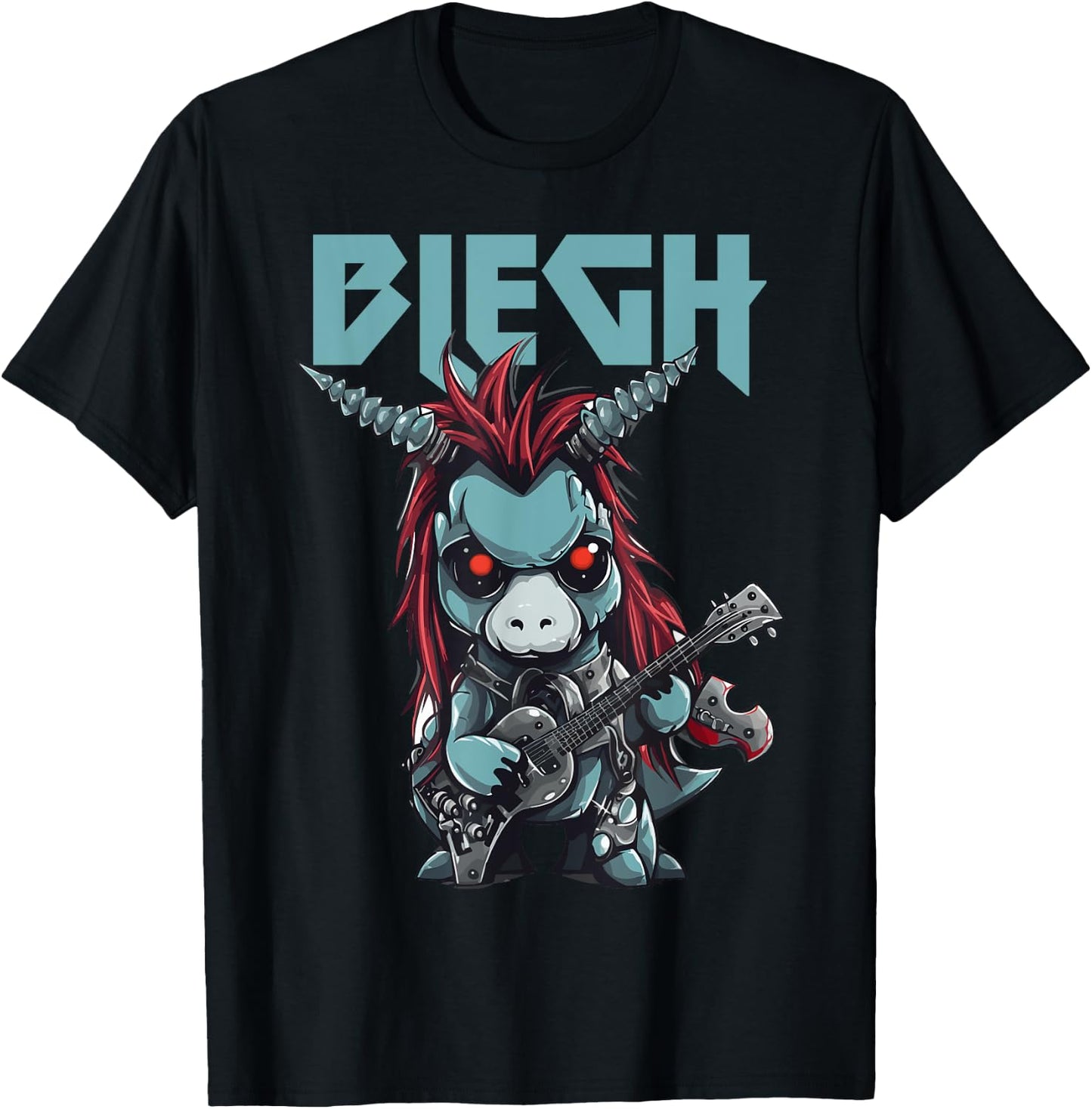 Blegh Heavy Metal Metalcore Unicorn T-Shirt - T-Shirt | Black