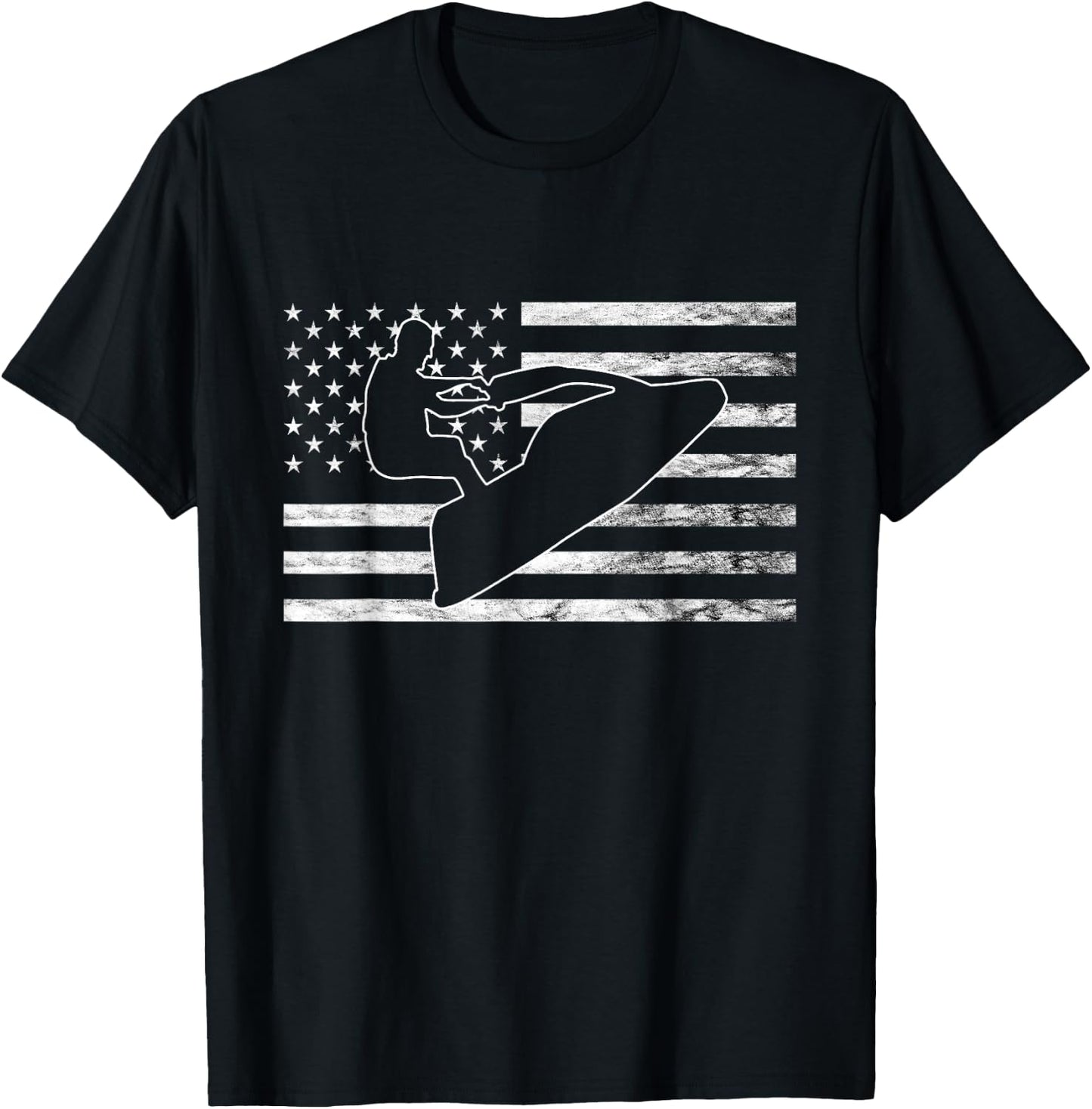Jetski Watercraft Jet Ski Jet Skier American USA Jet Skiing T-Shirt - T-Shirt | Black