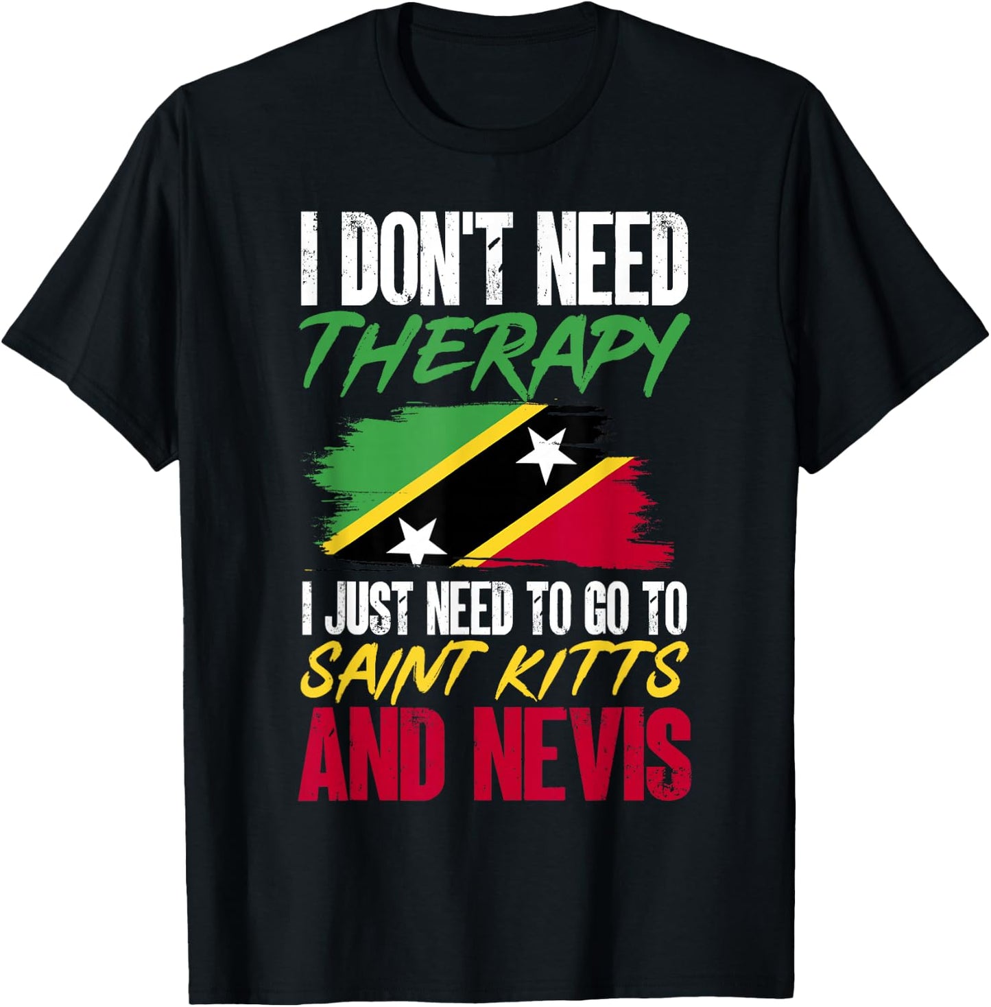 St Kitts and Nevis Flag T-Shirt - T-Shirt | Black