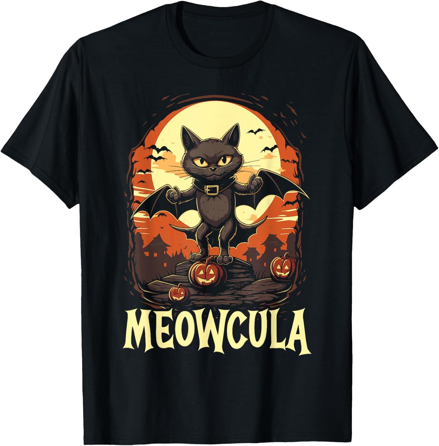 Dracula Halloween Scary Trick Or Treat Spooky Vampire T-Shirt - T-Shirt | Black