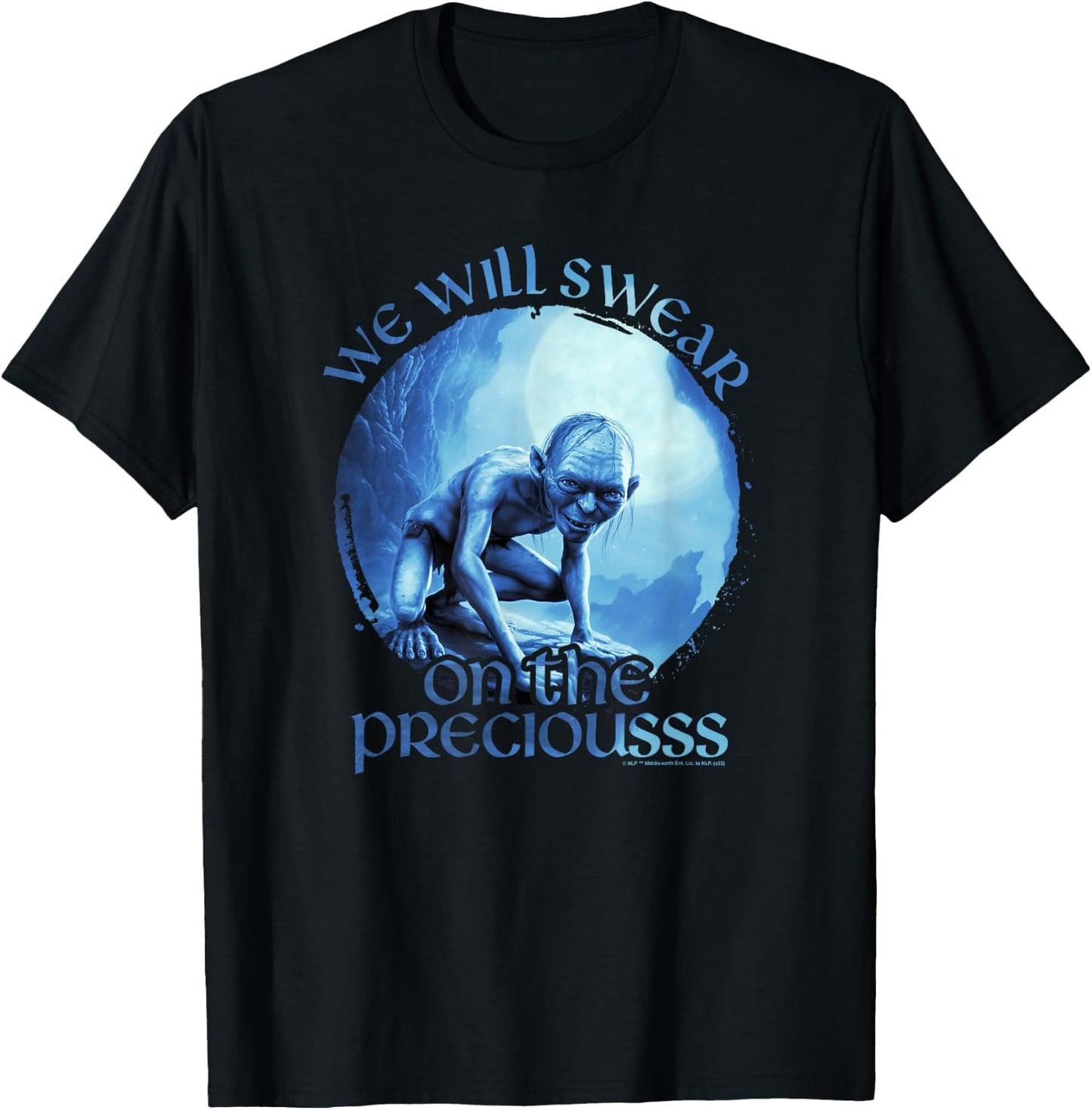 The Lord Of The Rings Gollum Swear On The Precious T-Shirt - T-Shirt | Black