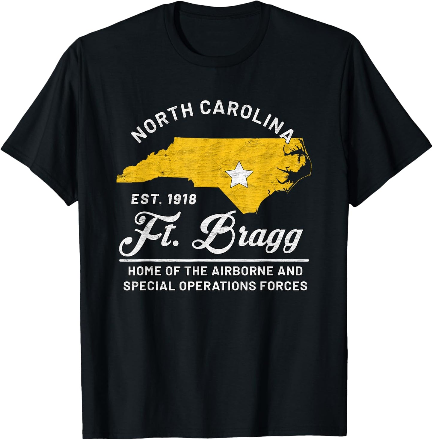 Fort Bragg North Carolina NC Airborne Special Operations T-Shirt - T-Shirt | Black