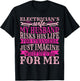 Electrician Wireman's Wife - Funny My Husband Risks His Life T-Shirt - T-Shirt | Black