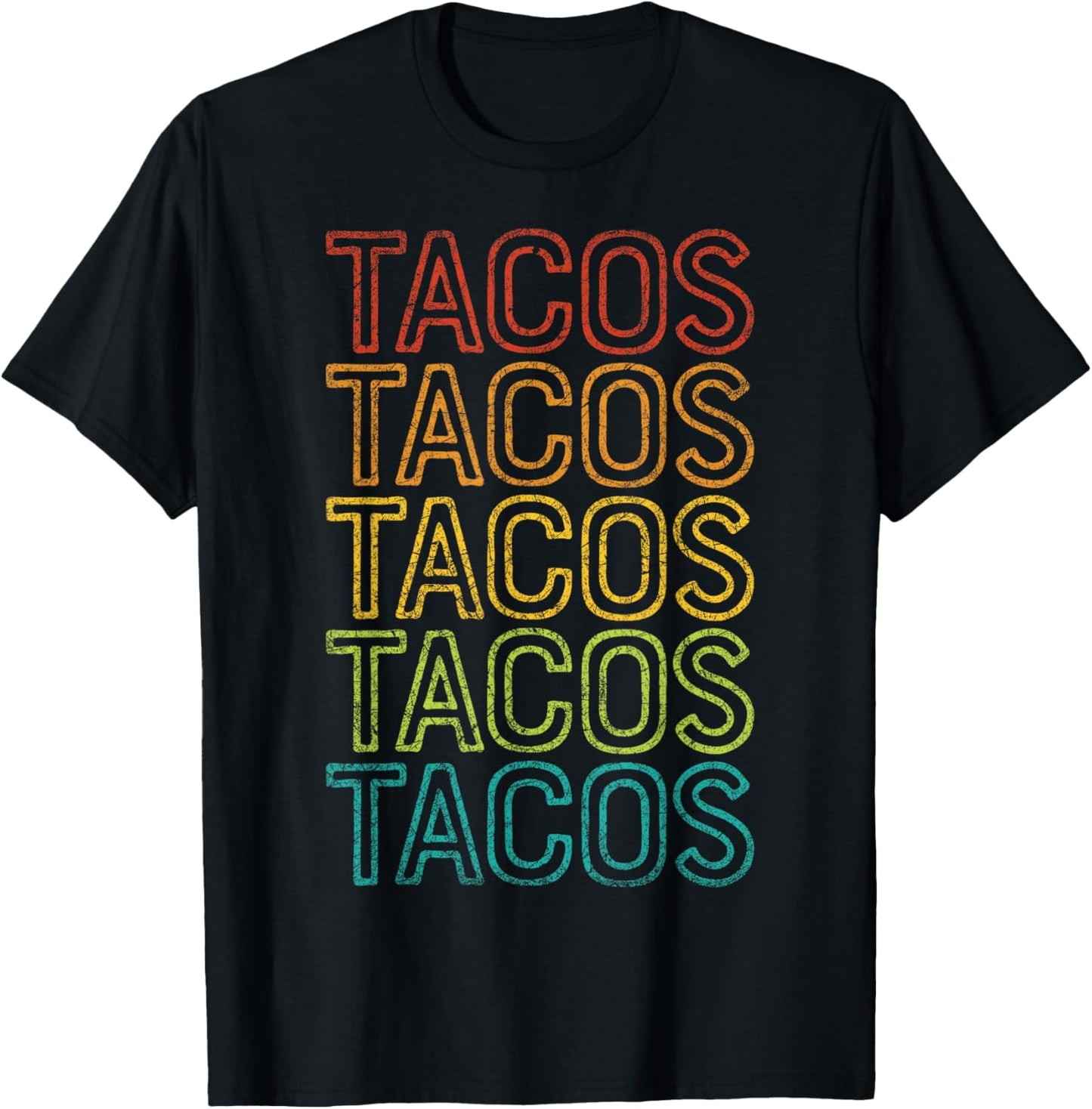 Retro Cinco de Mayo Tacos Taco Tuesday Vintage Mexican Food T-Shirt - T-Shirt | Black