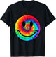 Retro 70s Smile Face Trendy Tie Dye Cute Happy Smile Face T-Shirt - T-Shirt | Black