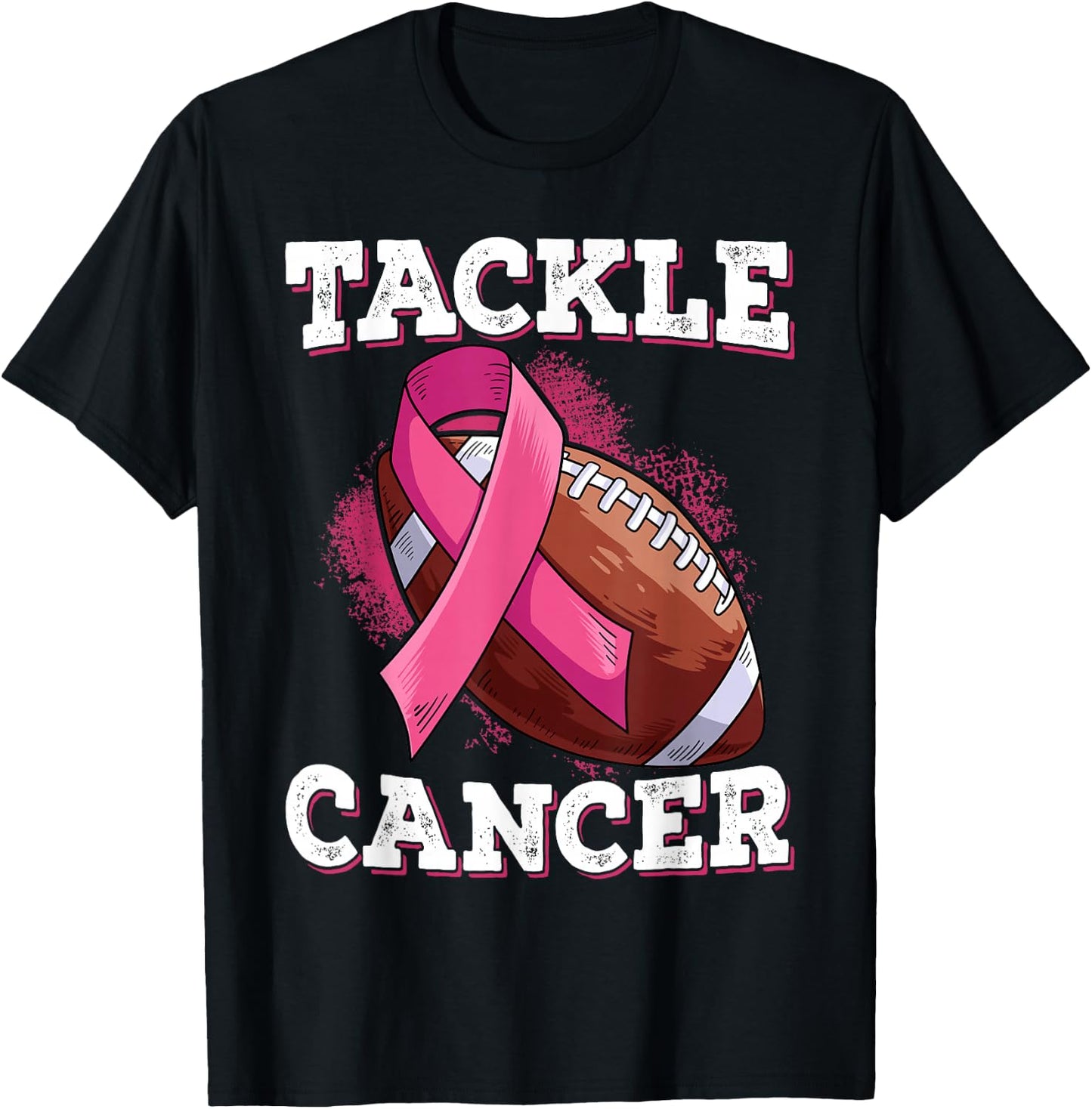 Tackle Breast Cancer T-Shirt - T-Shirt | Black