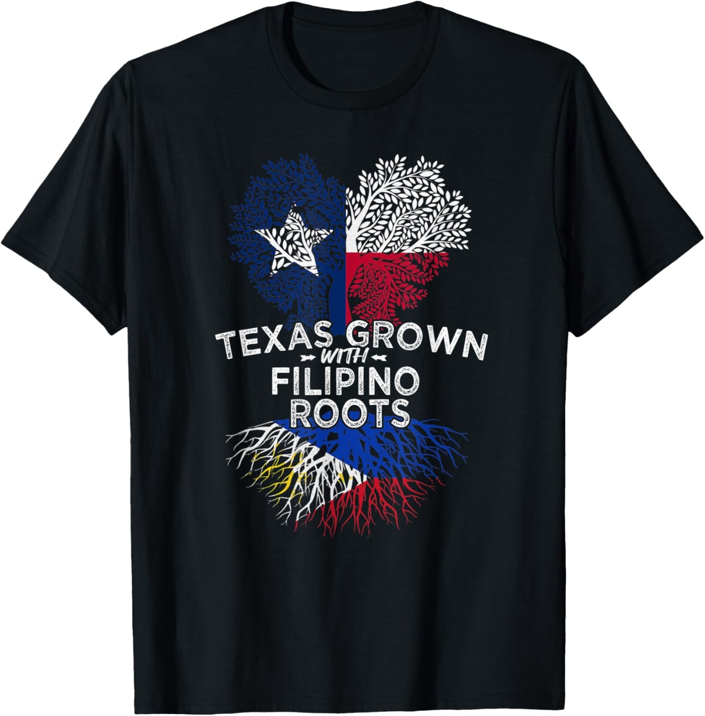 Texas Grown with Filipino Roots T-Shirt - T-Shirt | Black