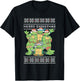 Teenage Mutant Ninja Turtles Christmas Ugly Sweater Group T-Shirt - T-Shirt | Black