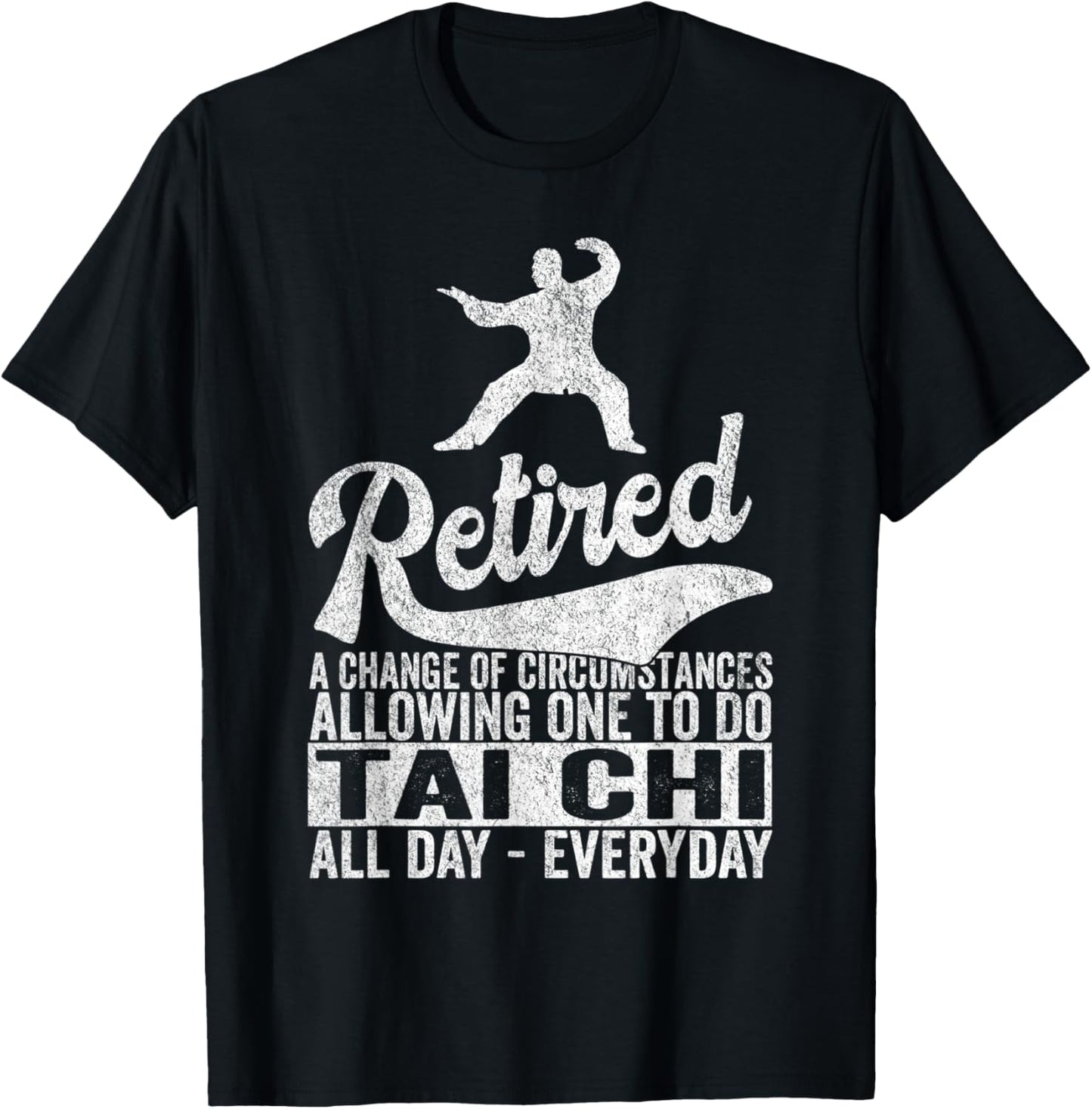 Retired Definition Tai Chi Retirement Plan Tai Chi Retro T-Shirt - T-Shirt | Black