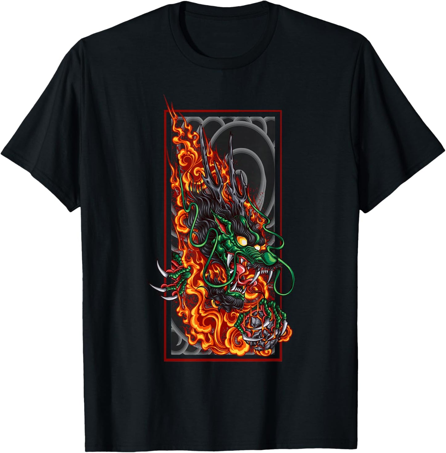 Fire Dragon T-Shirt - T-Shirt | Black