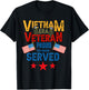 Vietnam Era Veteran Proud To Have Served T-Shirt - T-Shirt | Black