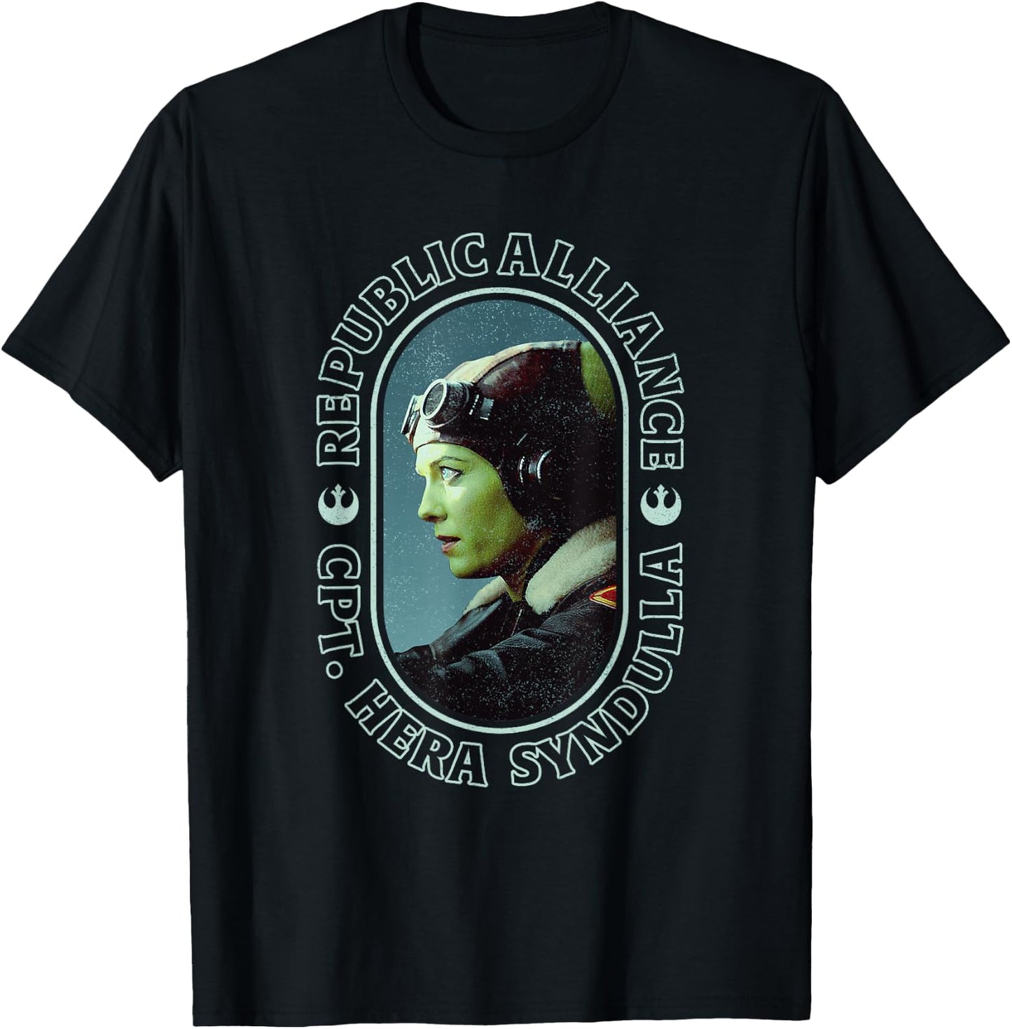 Star Wars: Ahsoka Captain Hera Syndulla Oval Portrait T-Shirt - T-Shirt | Black