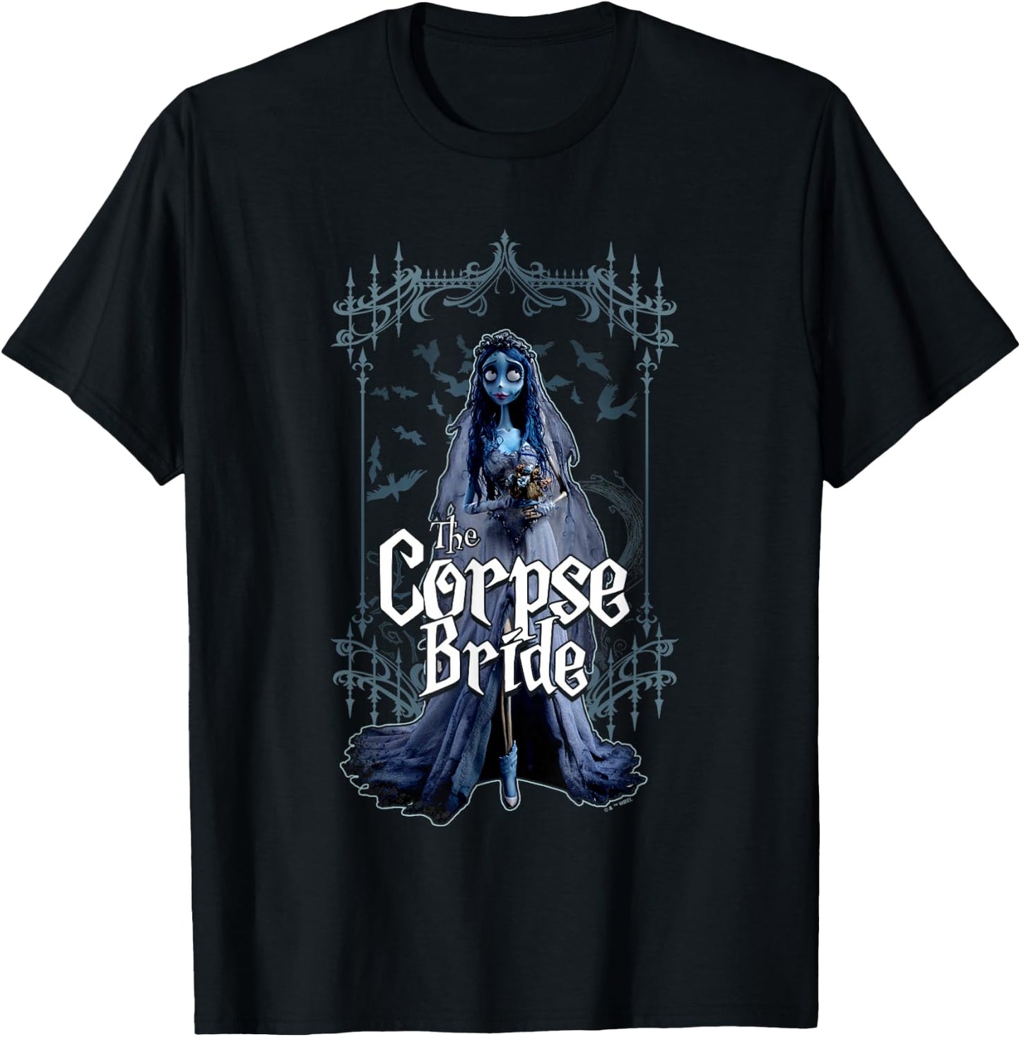 Corpse Bride Emily The Corpse Bride Scary Frame Portrait T-Shirt - T-Shirt | Black