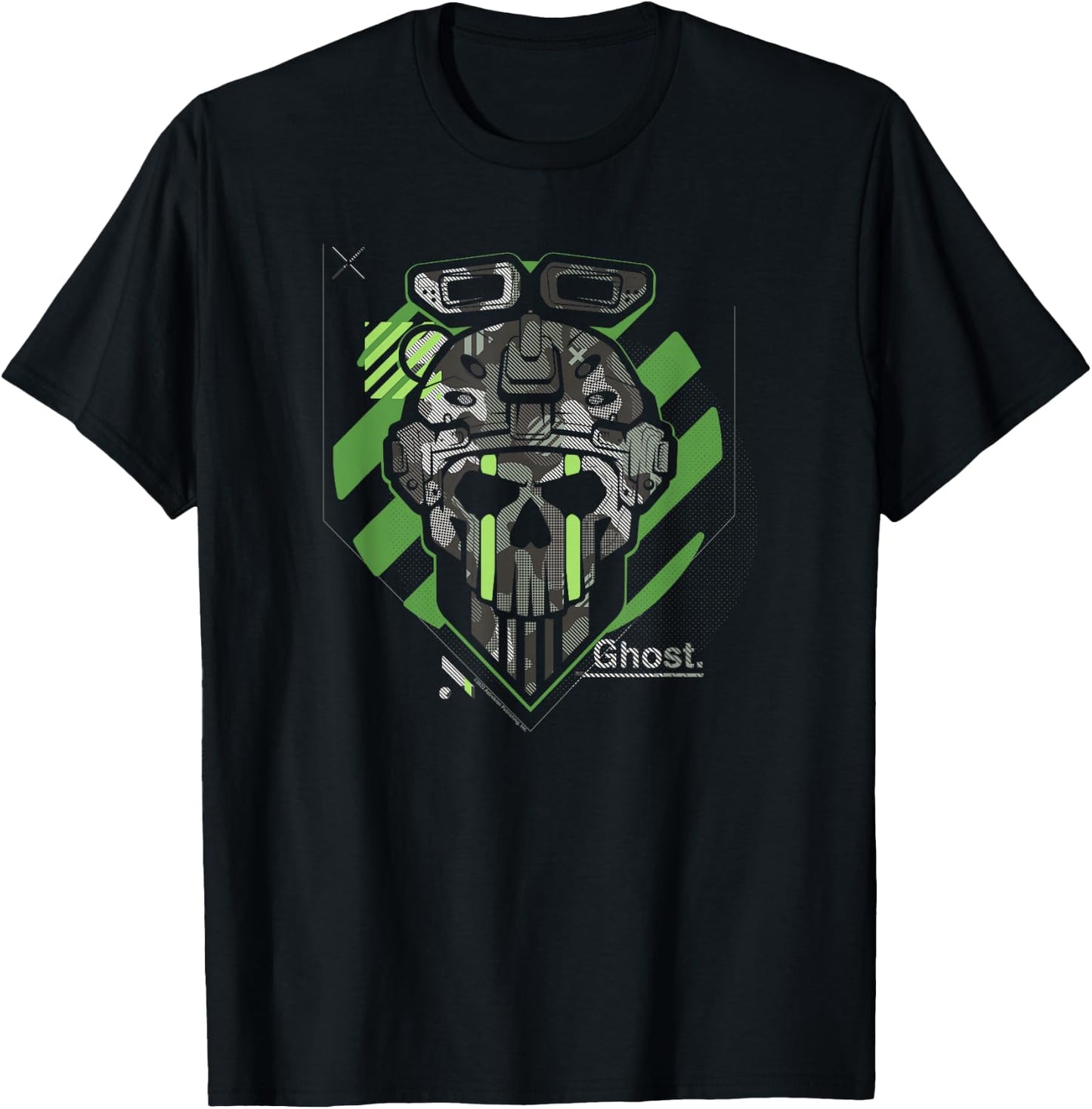 Call of Duty: Modern Warfare 2 Ghost Head Portrait T-Shirt - T-Shirt | Black