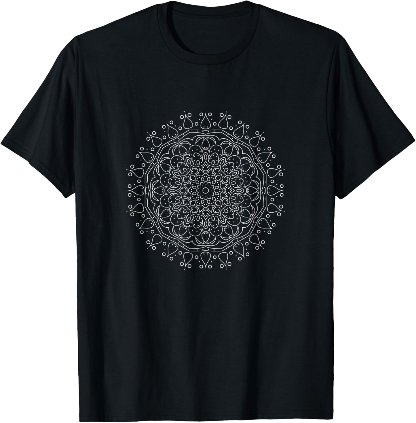 Mandalas, spiritual meditation, fractal geometry T-Shirt - T-Shirt | Black