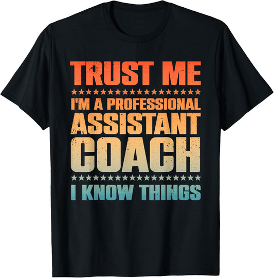 Cute Assistant Coach Women Softball Baseball Coaches T-Shirt - T-Shirt | Black