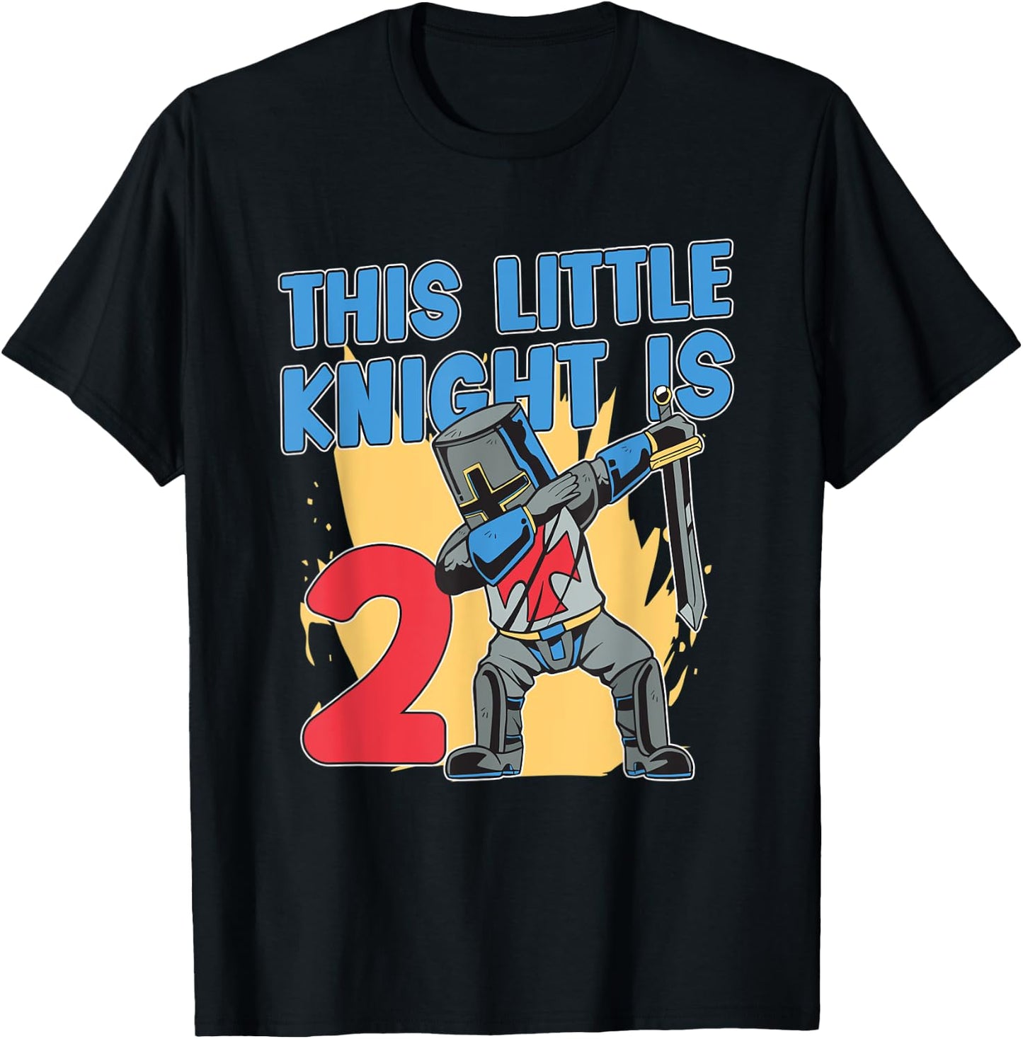 Knight Birthday Shirt For Boys 2nd Knight Birthday Party T-Shirt - T-Shirt | Black