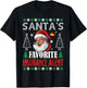Santa's Favorite Insurance Agent Funny Christmas T-Shirt - T-Shirt | Black