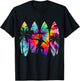 Surfer Surfboard Vintage Surfing Beach Summer Surf Tie Dye T-Shirt - T-Shirt | Black