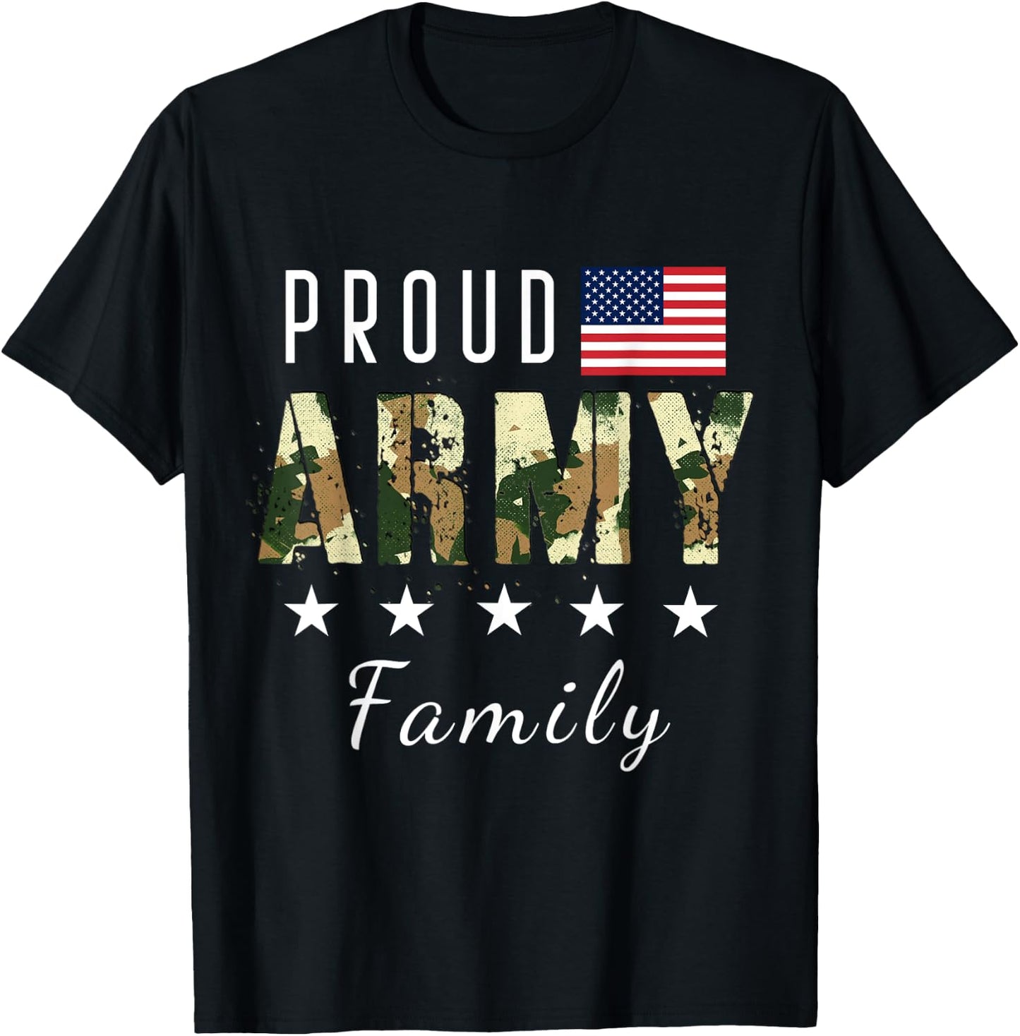 Army Graduation Proud Military Family Mom Dad Brother Sister T-Shirt - T-Shirt | Black
