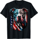 American Pitbull Terrier USA Flag Patriotic Dog T-Shirt - T-Shirt | Black