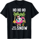 Christmas Palm Tree Santa Surfing Summer Beach Vacation T-Shirt - T-Shirt | Black
