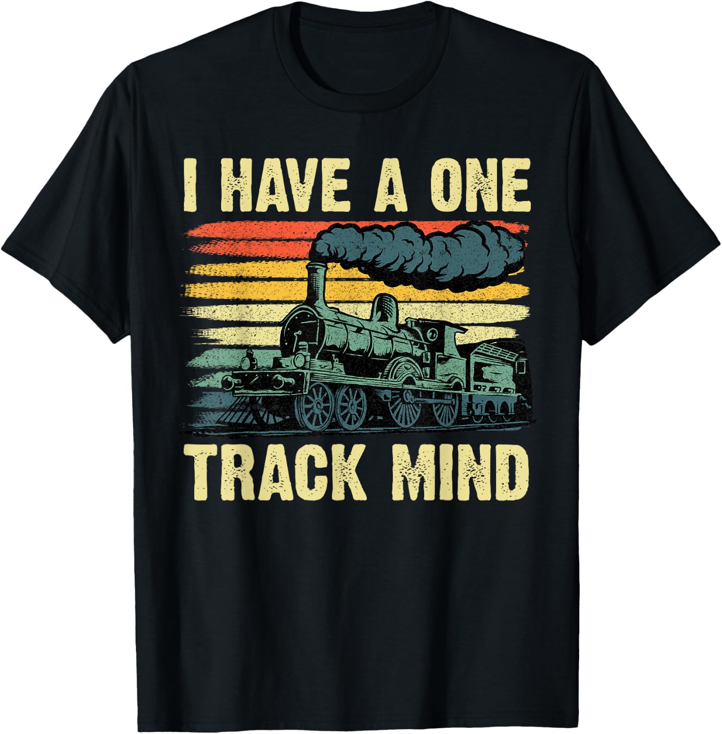 Funny Train Art Women Kids Toddlers Railroad Lovers T-Shirt - T-Shirt | Black