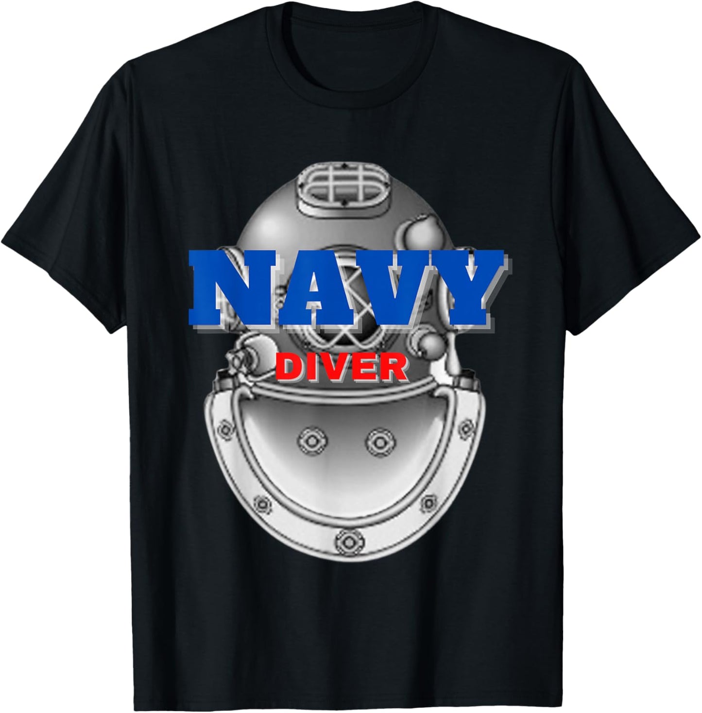 Divers Helmet Navy Diver T-Shirt - T-Shirt | Black