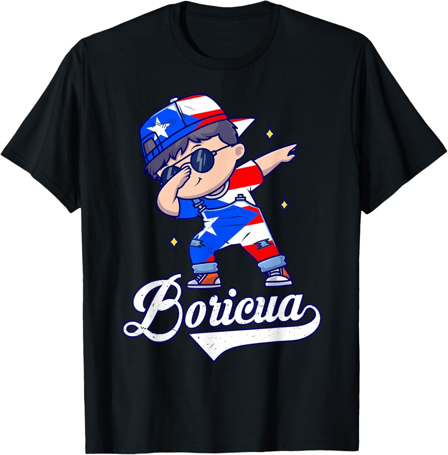 Kids Hispanic Heritage Month Puerto Rico Boricua Boy Rican T-Shirt - T-Shirt | Black