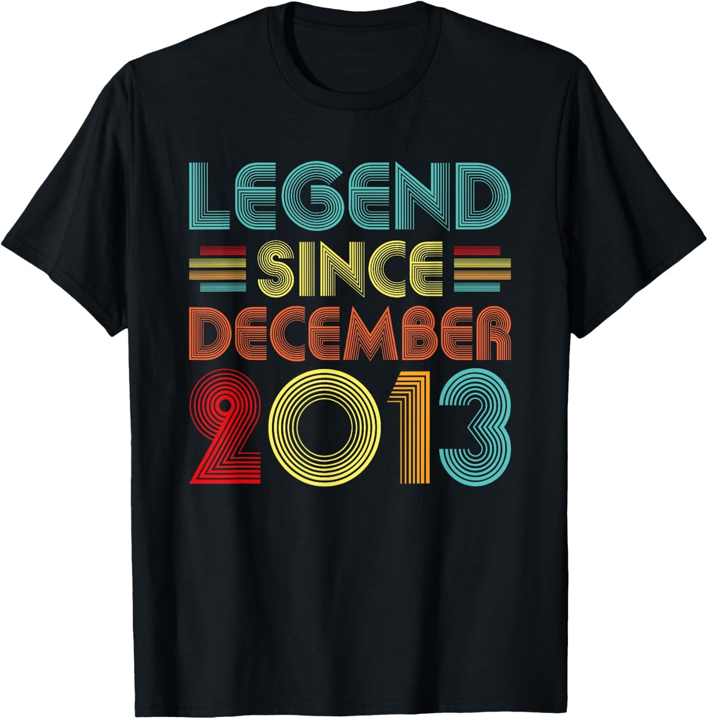 Legend Since December 2013 Vintage December 2013 Birthday T-Shirt - T-Shirt | Black