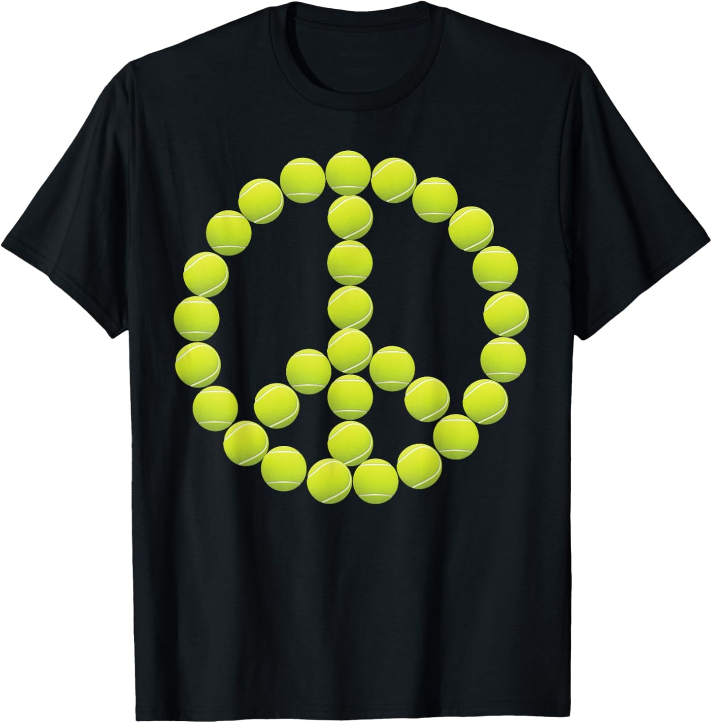 Peace Sign Tennis Ball Retro 70s 80s Costume Hippie Gift T-Shirt - T-Shirt | Black