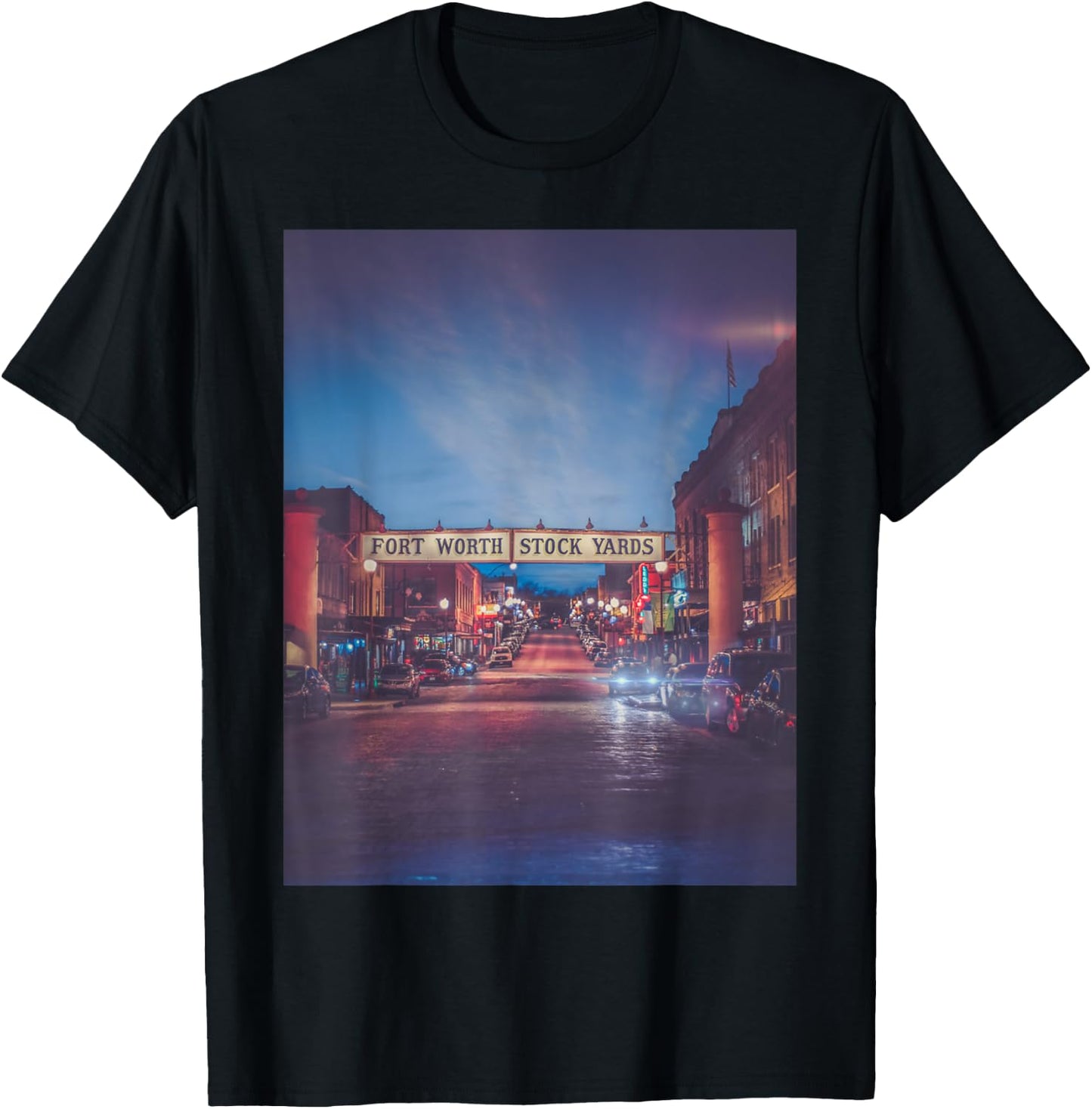 Fort Worth Stockyards Cowboy Design Texas T-Shirt - T-Shirt | Black