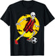 Soccer Skeleton Funny Halloween Costume Sports Player Fan T-Shirt - T-Shirt | Black