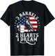 3 Barrels 2 Hearts 1 Dream Vintage Barrel Racing Rodeo T-Shirt - T-Shirt | Black