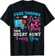 Free Throws or Pink Bows Great Aunt Loves You Gender Reveal T-Shirt - T-Shirt | Black