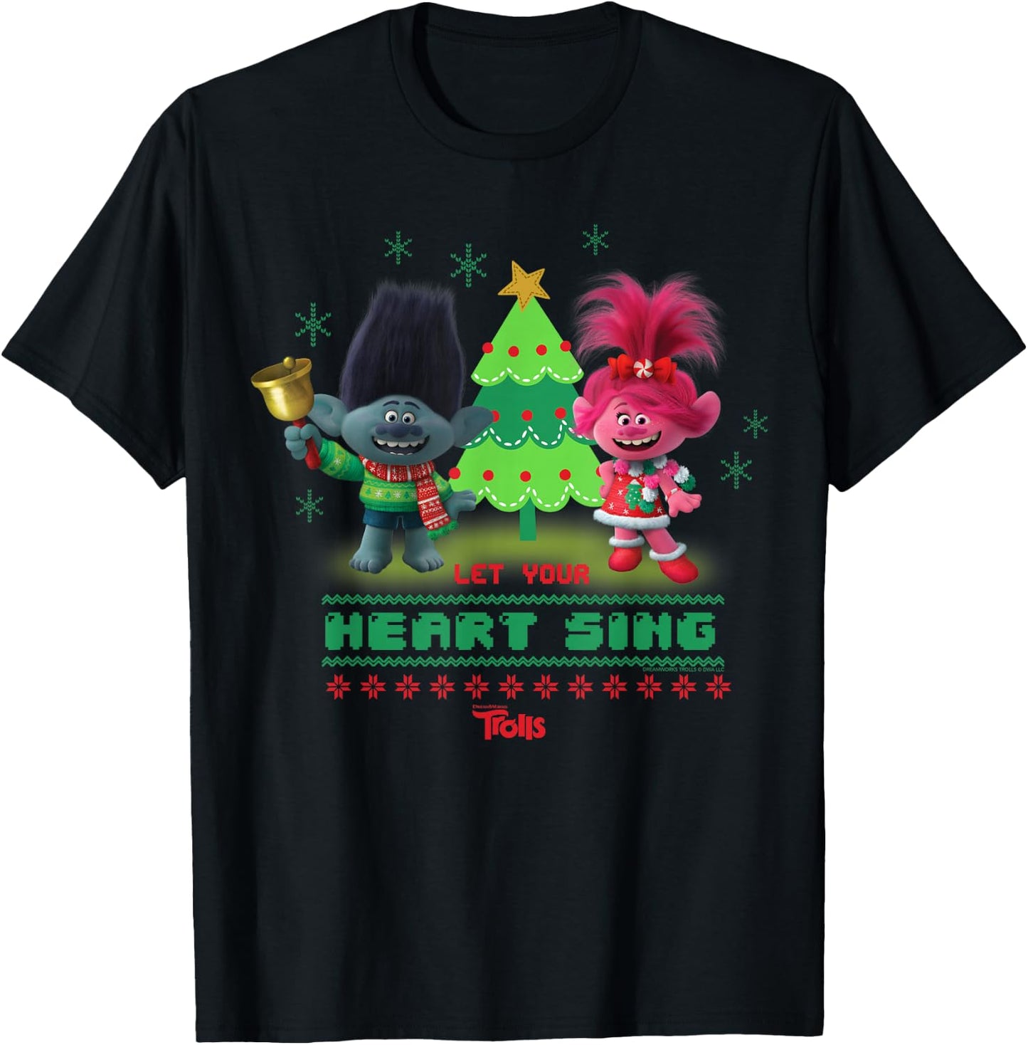 DreamWorks Trolls Poppy & Branch Let Your Heart Sing T-Shirt - T-Shirt | Black