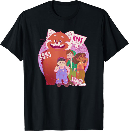 Disney Pixar Turning Red Group Shot Red's My Color T-Shirt - T-Shirt | Black