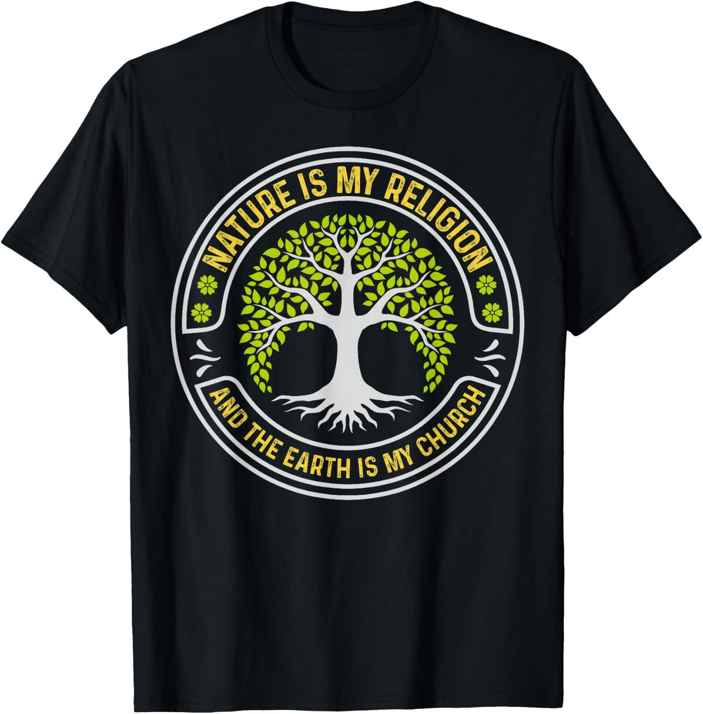 Nature Is My Religion Native Saying Indian Pride Indigenous T-Shirt - T-Shirt | Black