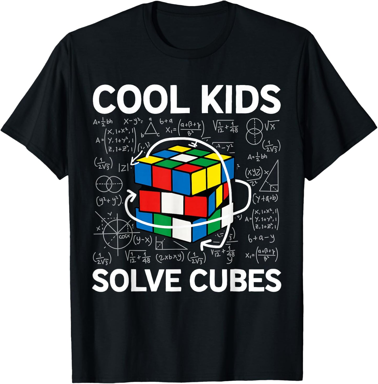 Competitive Puzzle Cube Cool Kids Solve Cubes Speed Cubing T-Shirt - T-Shirt | Black