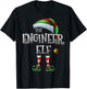The Engineer Elf Matching Family Engineer Christmas Elf T-Shirt - T-Shirt | Black