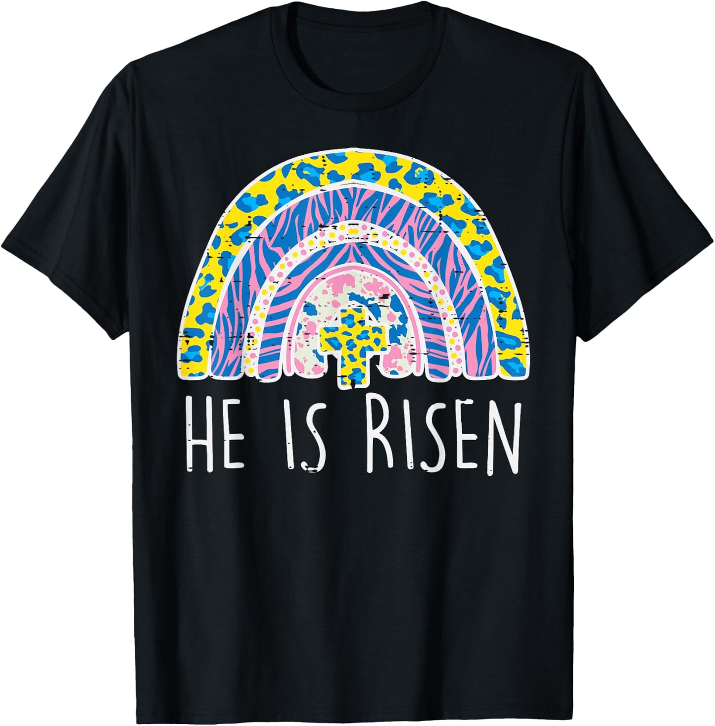 Easter He Is Risen Jesus Religious Christian Women Girls Kid T-Shirt - T-Shirt | Black