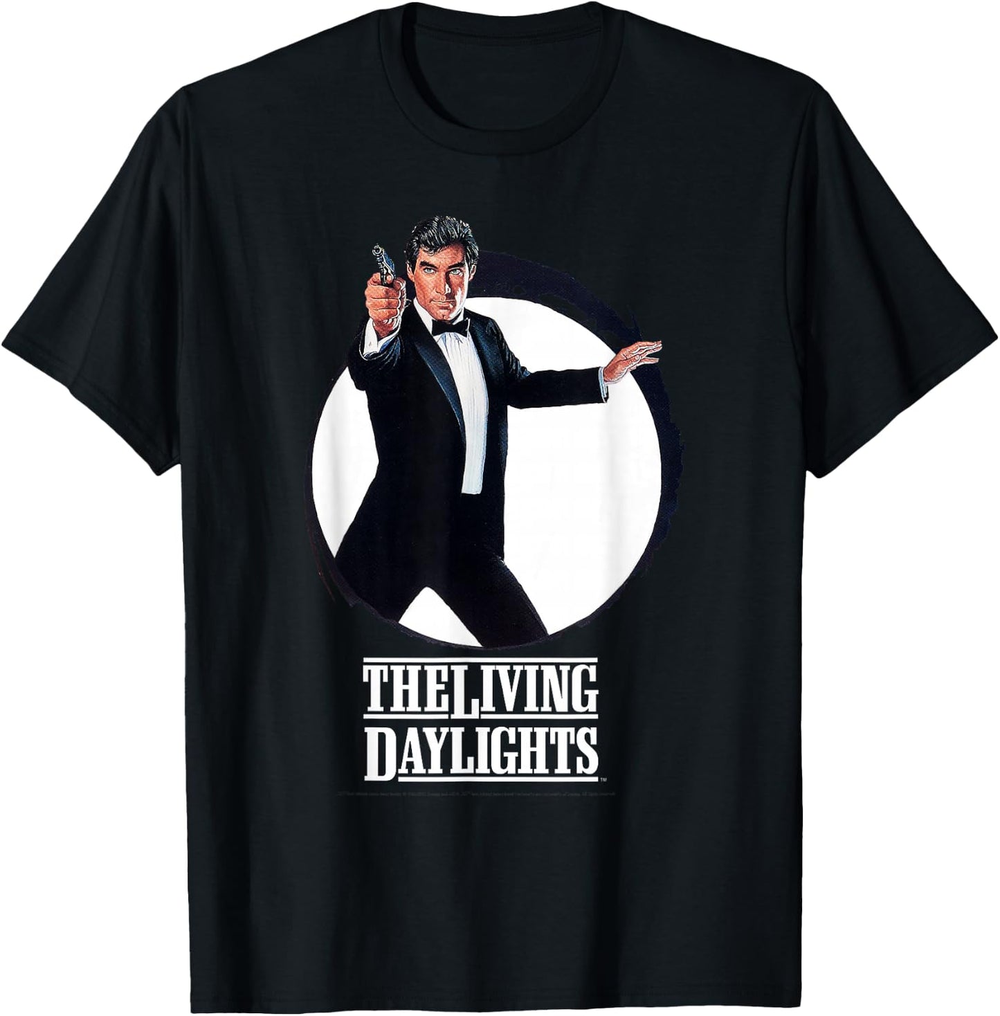 Official James Bond 007 The Living Daylights T-Shirt - T-Shirt | Black