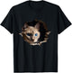 Cat Wall Animals Cat Motif Animal Cat T-Shirt - T-Shirt | Black