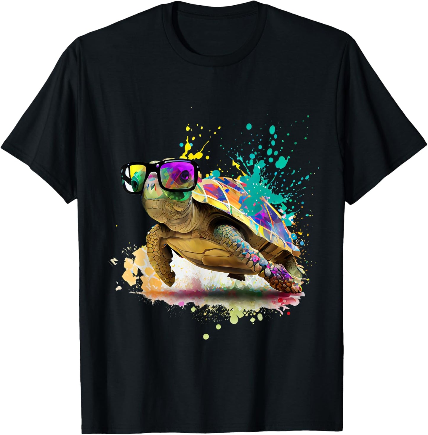 Turtle sunglasses vacation costume ocean lover pet T-Shirt - T-Shirt | Black