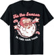 Speech Language Therapy Christmas Retro SLP Santa Therapist T-Shirt - T-Shirt | Black