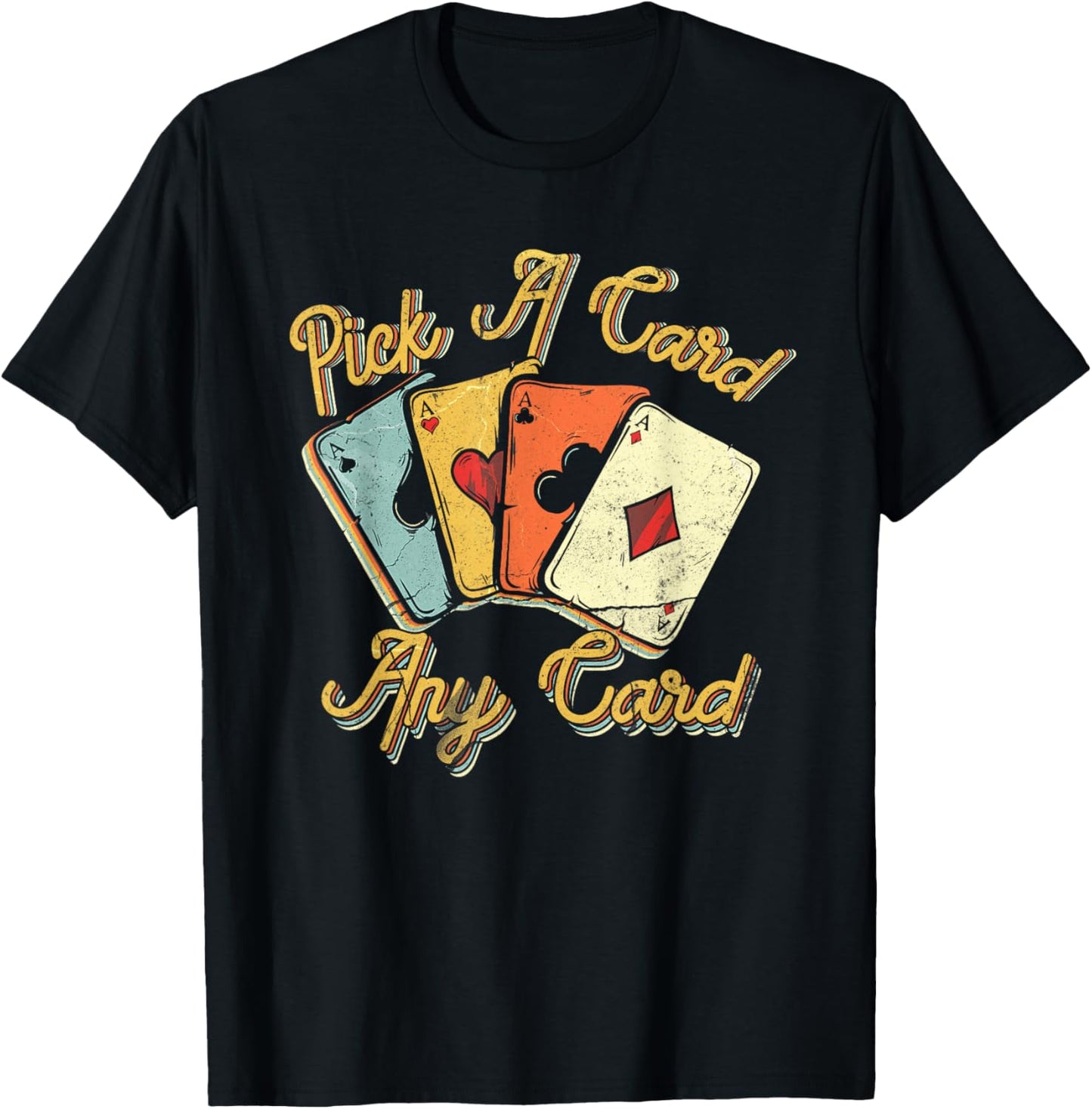 Cool Magician Pick A Card Magic Poker Game Any Cards T-Shirt - T-Shirt | Black