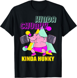 Kinda Chunky Kinda Hunky And Body Building Gym T-Shirt - T-Shirt | Black
